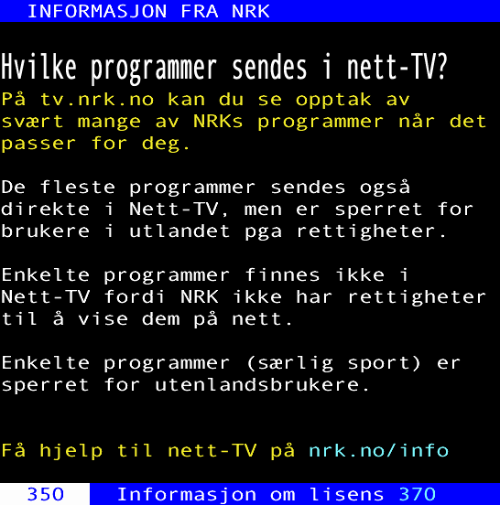 NRK Tekst-TV - 366