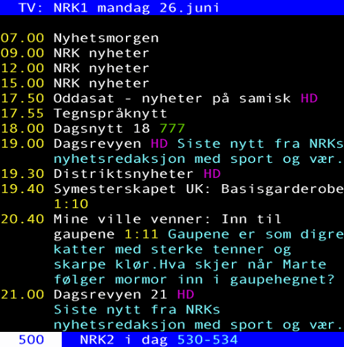 NRK Tekst-TV - 520