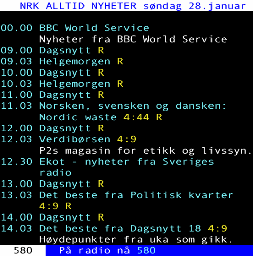 NRK Tekst-TV - 585
