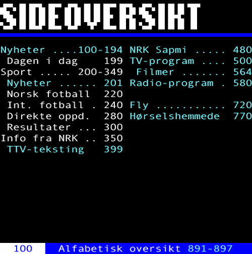 NRK Tekst-TV - 890